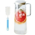 thumbnail image 1 of Tehan Glass Water Pitcher with Lids, 45.6 oz/1350 ml Heat-resistant Pitchers for Tea Juice Lemonade, 1 of 6