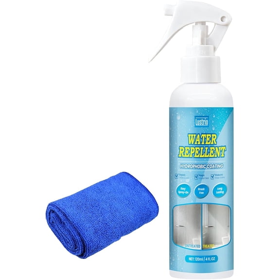 Glass Water Repellent and Rain Repellent Spray, Hydrophobic Coating for Car Windshield, Auto Glass, House Windows, Mirrors, Long-Lasting Waterproof Protection 4oz/120ml