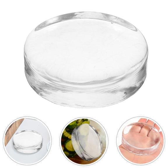 Glass Weight for Fermenting Jars Home Use Clear Pickling Stone for Sauerkraut and Kimchi