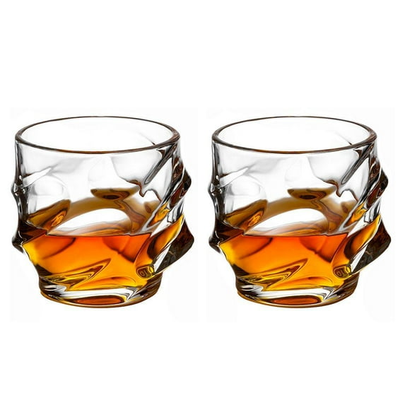 Glass Whiskey Glasses, Japanese Crystal Whisky Glass, Heavy Thick Bottom Bar Glasses, Unique Old Fashioned Crystal Bar Glassware, Bourbon Gifts for Men Wine Glass