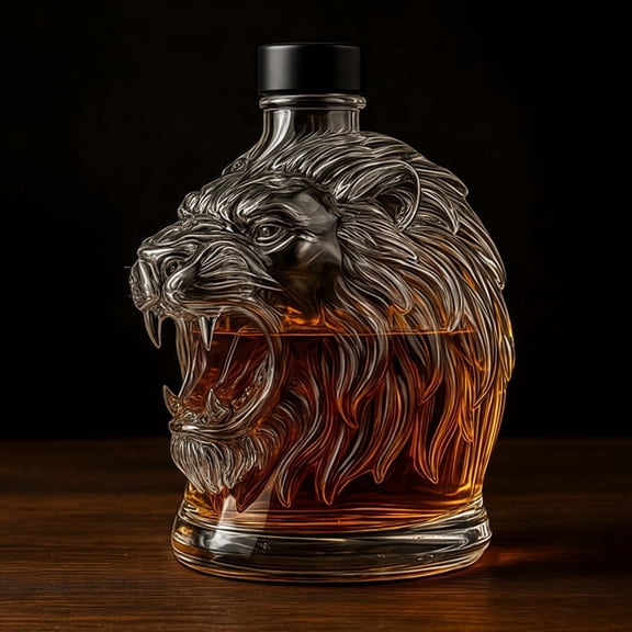Glass Whisky Bottle - Unique Decorative Design Featuring Special Easter Patterns for Home and Room