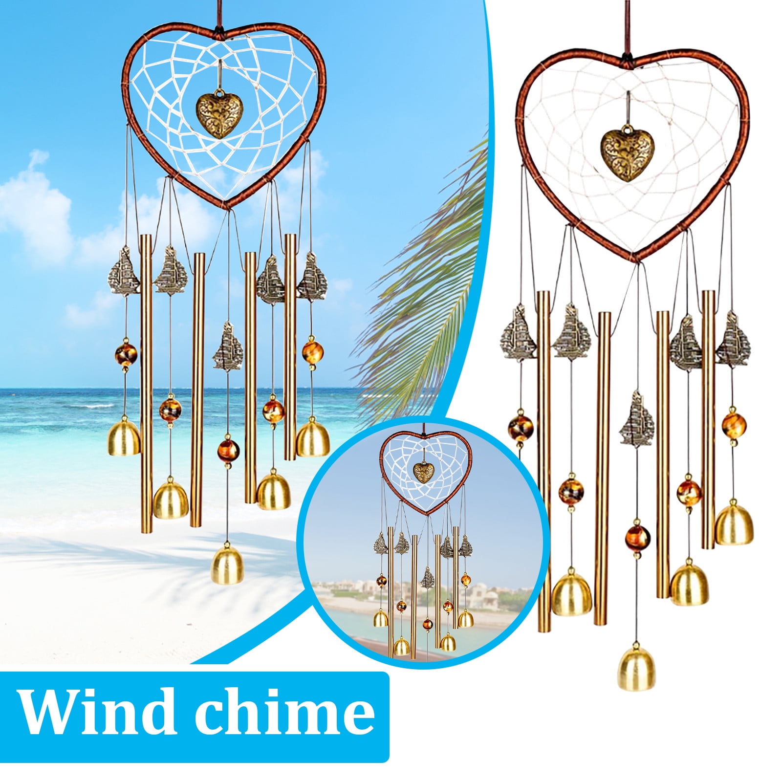 Glass Wind Chimes Outdoor Large Deep Tone Anniversary Wind Chimes Fall