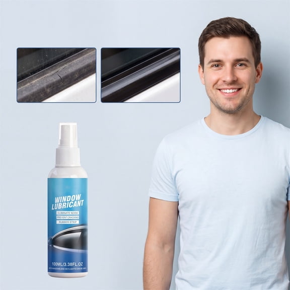 Glass Window Cleaner And Lubricant Spray For Automotive Surfaces, Oil Film Remover For Streak-Free Windshield Reflection, Track Lubricating Formula With Anti-Stain Protection