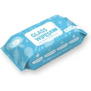 Glass and Window Cleaner Wipes 70 Count (Pack of 1), Extra Large 8" x 10" Size Multi-Surface Streak Free Glass Cleaning Wipes for Car Windshield Headlight Mirror Tile Household Appliance
