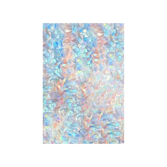 Glass Window Sticker Transparent Opaque Crescent Pattern