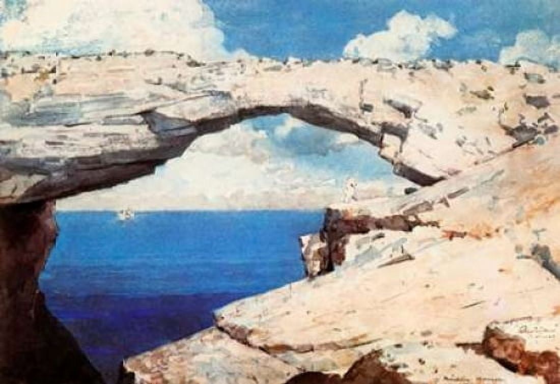 Glass Windows Bahamas Canvas Art - Winslow Homer (24 x 36)
