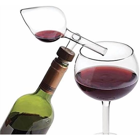 Glass Wine Aerator Pourer | No Drip Design with Clear Glass, Enhances Wine Aeration for Whisky and Perfect as Father's Gift for Parties & Gatherings