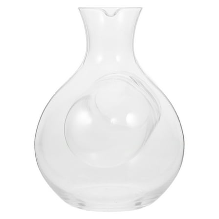 HEMOTON Transparent Whiskey Decanter Bottle Glass Wine Decanter Clear Glass Decorative Wine Bottle Empty Liquor Container for Home Use