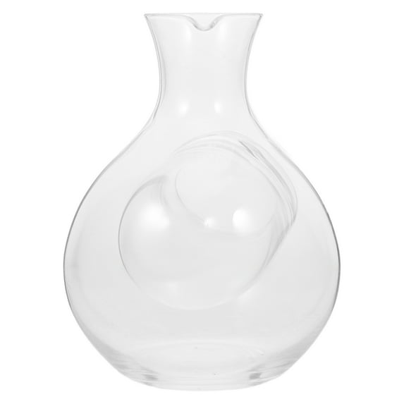 HEMOTON Transparent Whiskey Decanter Bottle Glass Wine Decanter Clear Glass Decorative Wine Bottle Empty Liquor Container for Home Use