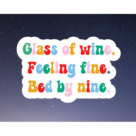 Glass Wine Feeling Fine Bed Nine Wine Wines Wine Sticker