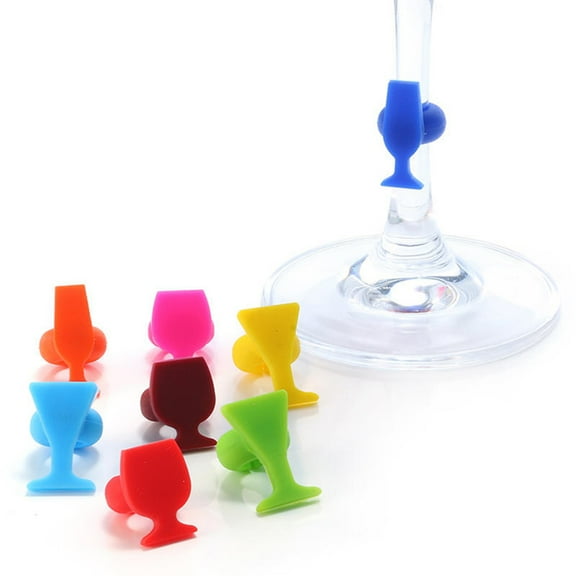 NIAIZEK Wine Cup Markers Reusable Silicone Recognizer Tools for Guests 16Pcs