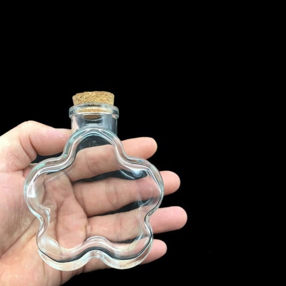 Glass Wishing Bottle with Cork Ocean Star Jar Decorative Drift Bottle Lucky Star Gift Ornament for Home Desk Display