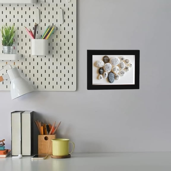 Glass Wooden Black Hollow Photo Frame, Shadow Box Frame for Flower Pressing, Seashell Display ,Pet Memorial Shadow Box (4pcs)