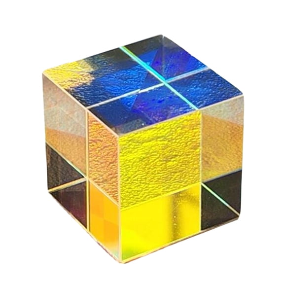 Glass X Cubes Optical Desktop Display Ornaments Decorative Glass for Beams Splitting Photography Multicolor Light Decoration