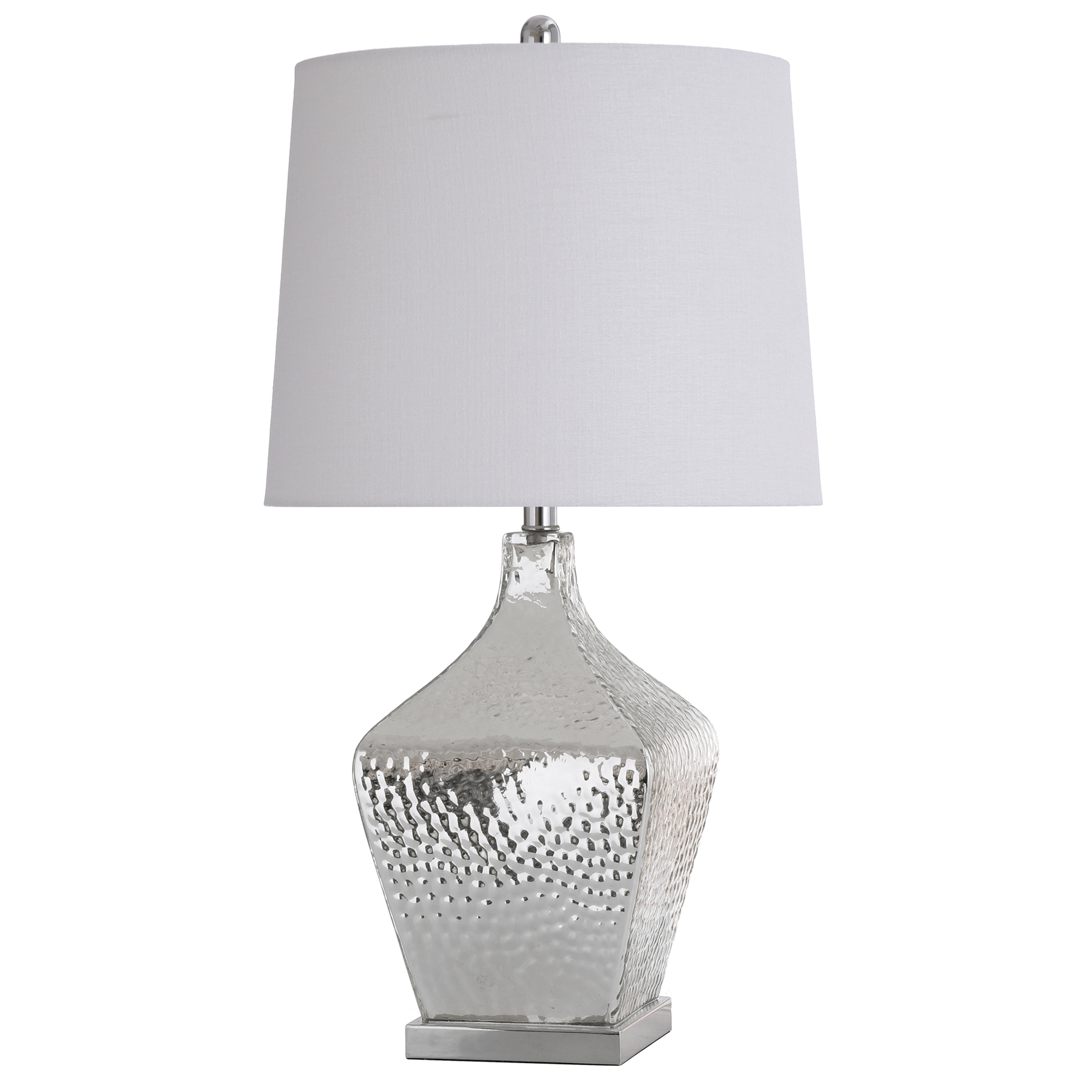 Glass and Metal Table Lamp