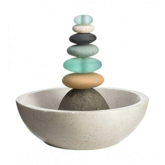 Glass and Stone Cairn Fountain