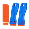 thumbnail image 1 of Glass and Tile Scraper Glass Scraper Utility Scraper Floor Scraper Window Scraper Blade Scraper for Removing Wall Windshields Floor Labels Blue, 1 of 9