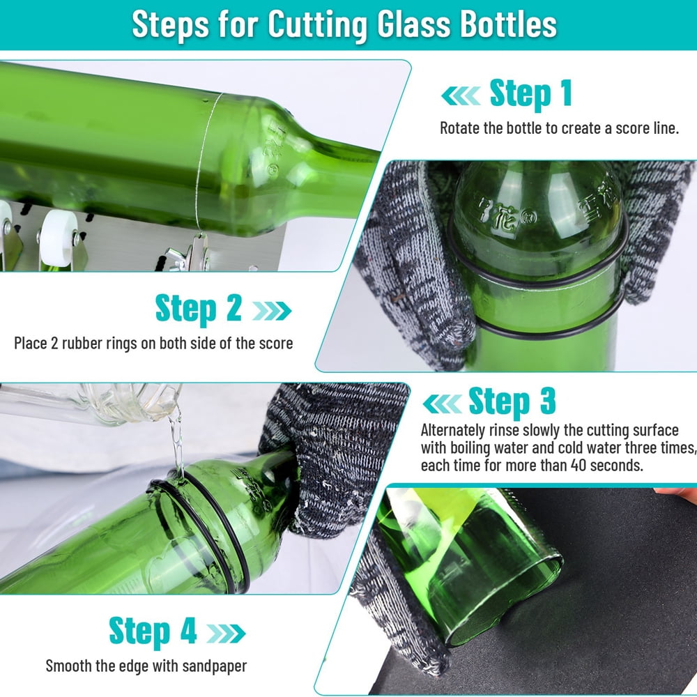 Glass cutter,Adjustable Diy Bottle Metal Cut Decorations Universal Adjustable Diy Tool Cut Decorations Manual Sizes Metal Cut Adjustable Sizes Metal Cutter Adjustable Sizes Buzhi Huiop