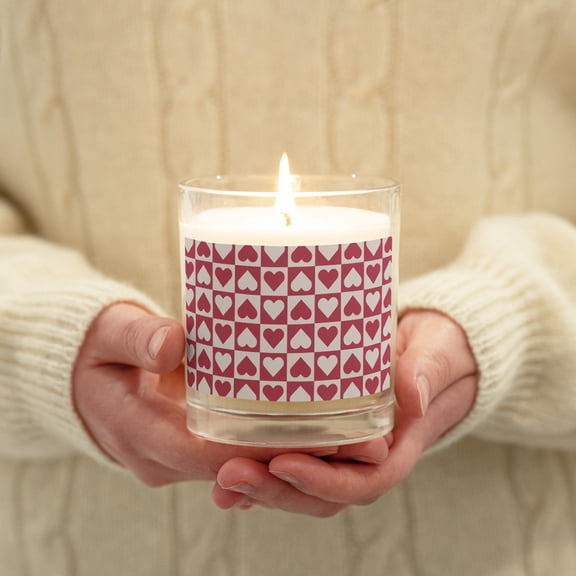 Glass jar soy wax candle