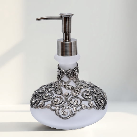 Decozen Gifts for Mom - Premium Frosted Glass Lotion Dispenser for Mother's Day Gifts, Bathroom Decor, Soap Dispenser, Glass Pump Bottle, Liquid Hand Soap Bottle - Mothers Day Decor