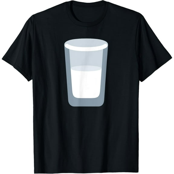 Glass of Milk T-Shirt men and women can wear, black, white, gifts