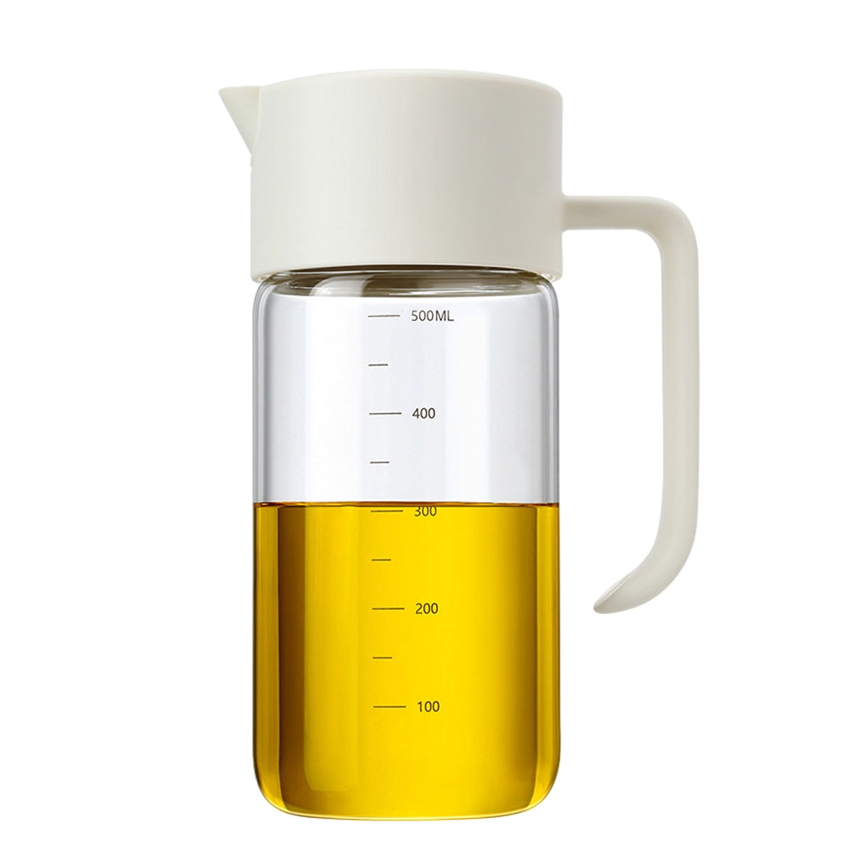 Glass olive oil and vinegar dispenser with automatic clamshell for ...