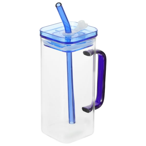 Glass with Lid Beer Ice Coffee Cup Bottle Iced Mug Cups Silica Gel