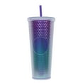 thumbnail image 1 of Glass with lid and straw, Plastic, 710ml, Multicolor, 1 of 5
