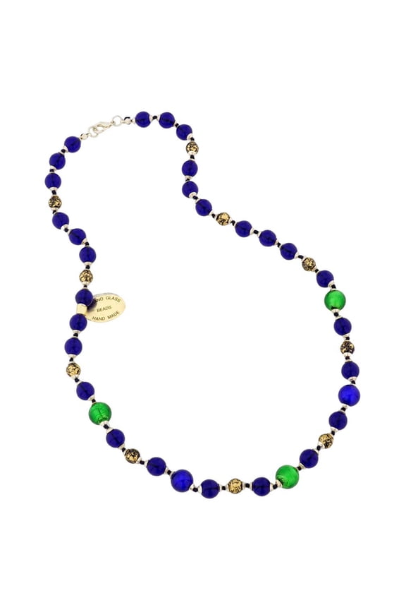 Antique Venetian Beads Murano Glass Necklace - Aqua