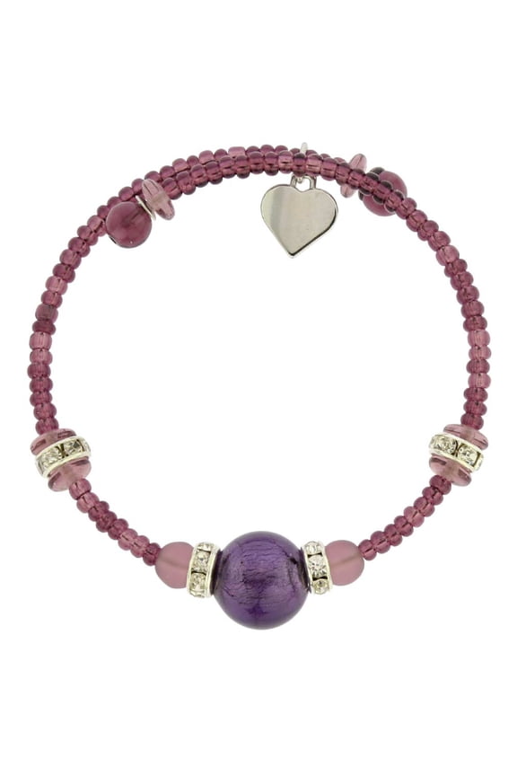 Carino Murano Glass Bracelet - Purple