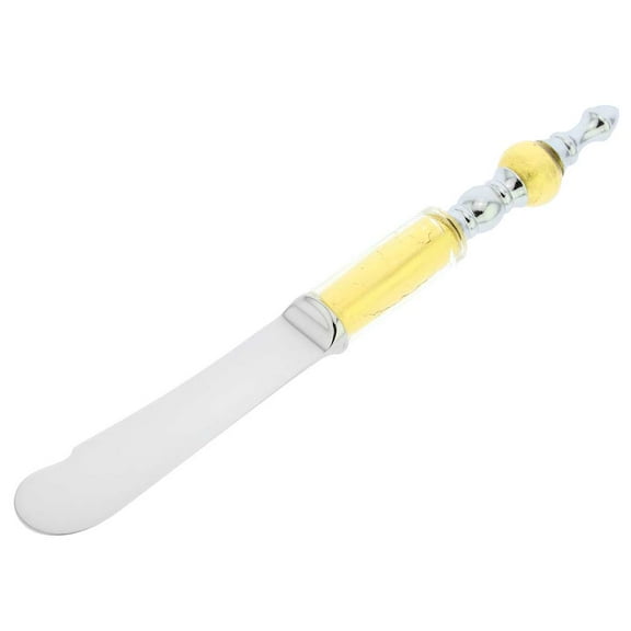 GlassOfVenice Italian Murano Glass Butter Spreader - Gold