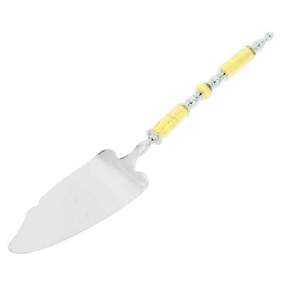 GlassOfVenice Italian Murano Glass Cake Server - Gold