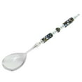 thumbnail image 1 of GlassOfVenice Italian Murano Glass Salad Spoon - Black Millefiori, 1 of 5