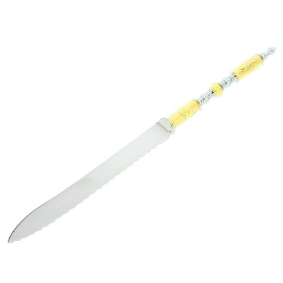 GlassOfVenice Italian Murano Glass Wedding Cake Knife - Gold