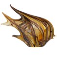thumbnail image 1 of GlassOfVenice Murano Glass Angel Fish Sculpture - Golden Brown Waves, 1 of 8