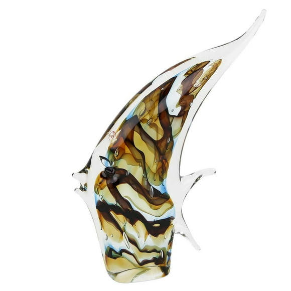 GlassOfVenice Murano Glass Angel Fish Sculpture - Sommerso