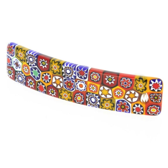 GlassOfVenice Murano Glass Color Splash Millefiori Hair Clip
