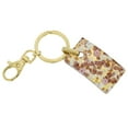 thumbnail image 1 of GlassOfVenice Murano Glass Colors Rectangular Keychain - Purple Gold, 1 of 4