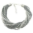 thumbnail image 1 of GlassOfVenice Murano Glass Gloriosa 24 Strand Seed Bead Bracelet - Silver Grey, 1 of 3