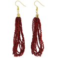 thumbnail image 1 of GlassOfVenice Murano Glass Gloriosa Seed Bead Earrings - Red, 1 of 5