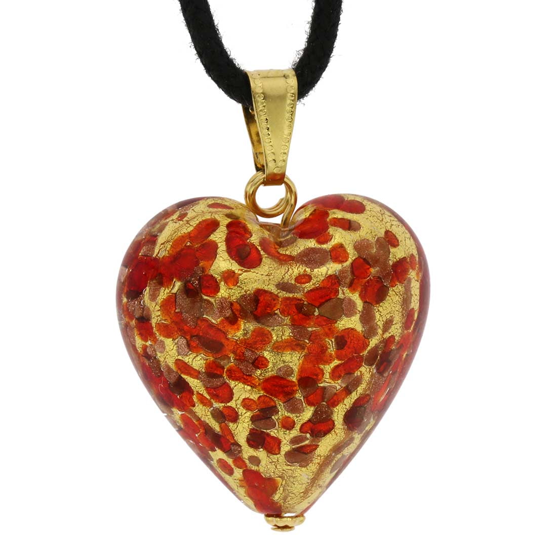  Ross-Simons Italian Red and Gold Murano Glass Heart Necklace in  18kt Gold Over Sterling. 18 inches : Clothing, Shoes & Jewelry