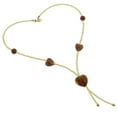 thumbnail image 1 of GlassOfVenice Murano Glass Hearts Tie Necklace - Sparkling Topaz and Gold, 1 of 7