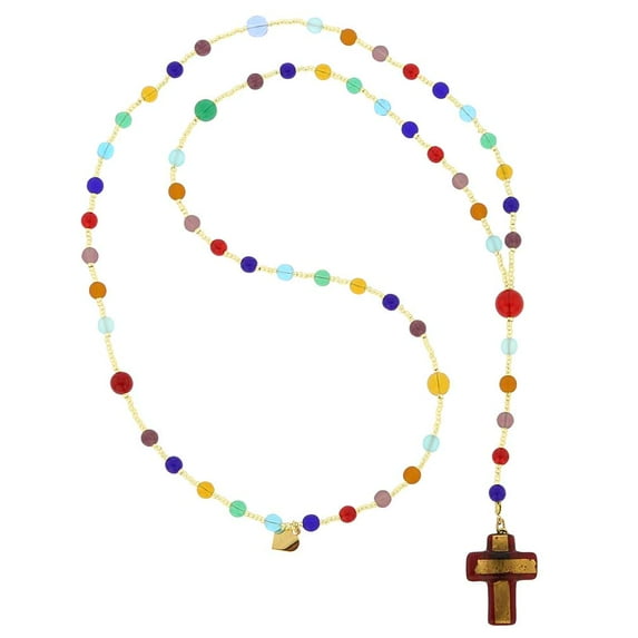GlassOfVenice Murano Glass Italian Rosary - Ruby Red
