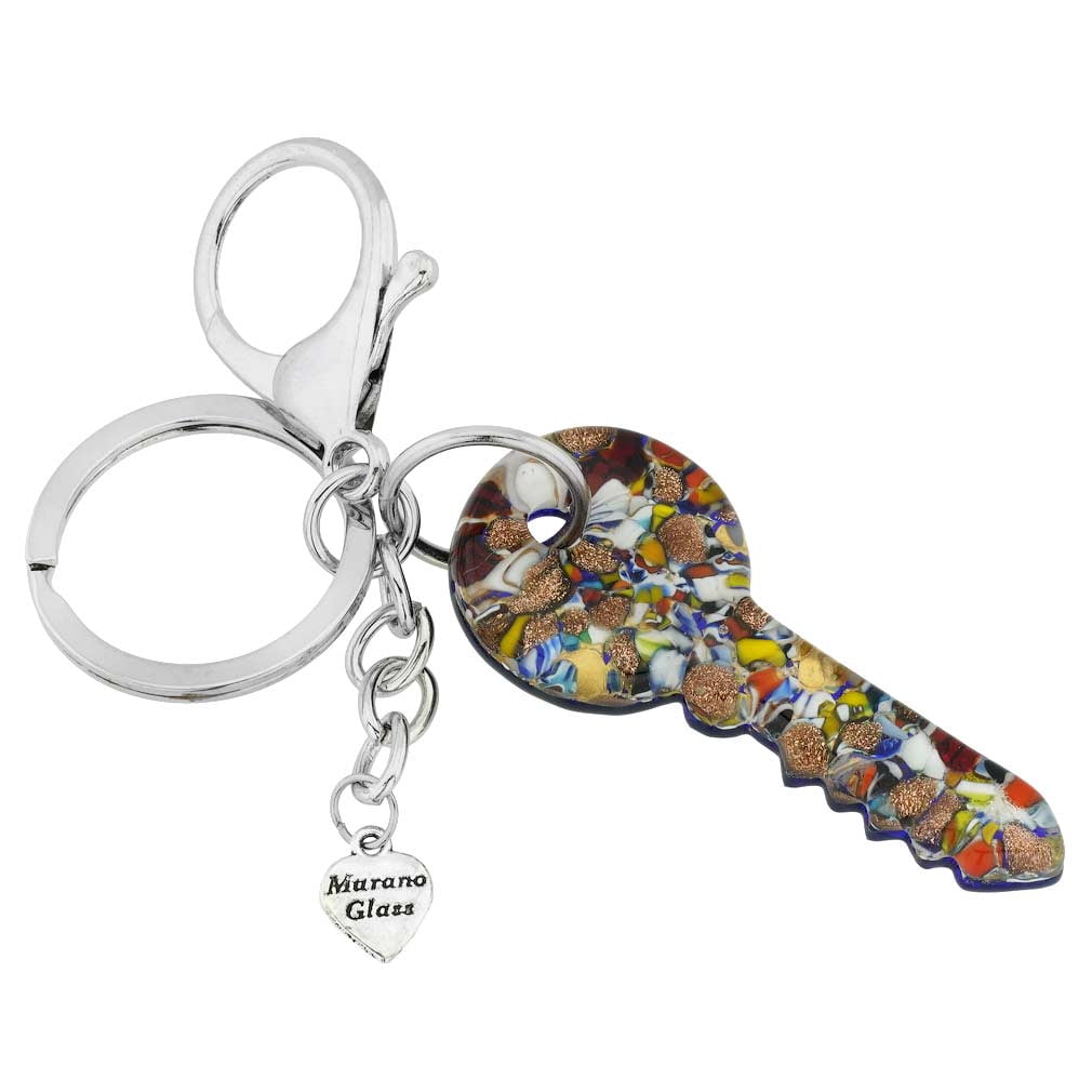 GlassOfVenice Murano Glass Key to Murano Keychain #1 - Walmart.com