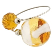 GlassOfVenice Murano Glass Lagoon Reflections Ring - Milk and Honey