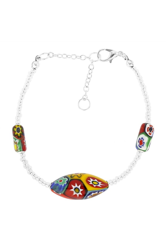 Murano Glass Luminoso Millefiori bracelet
