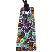GlassOfVenice Murano Glass Matte Millefiori Necklace - Multicolor