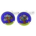 thumbnail image 1 of GlassOfVenice Murano Glass Millefiori Cufflinks - Tree of Life - 1/2 Inch, 1 of 3