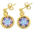 thumbnail image 1 of GlassOfVenice Murano Glass Millefiori Earrings In Gold-Plated Frame, 1 of 4