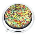 thumbnail image 1 of GlassOfVenice Murano Glass Millefiori Folding Compact Mirror - Golden Meadow, 1 of 6